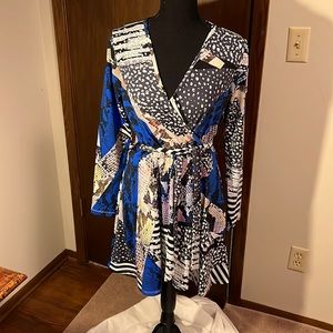 Venus Dress Multi Colors Tie Waist Size M